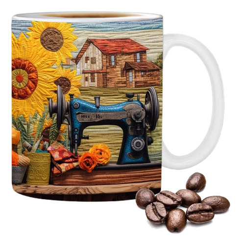 Taza 3d De Costura Tazas De Café Con Estampado De Máquina De