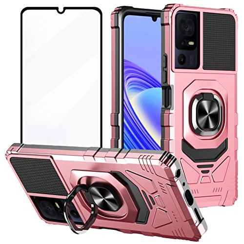 Funda Para Tcl 40 Se Ring +protector Pant Shockproof Rose Go