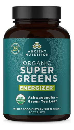 Ancient Nutrition Super Greens Energizer 90 Tabletas