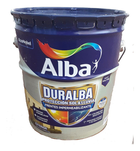 Pintura Duralba Blanco C/fibra 10 Lt Elastomerica