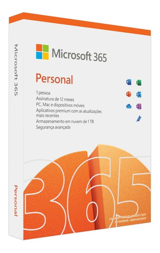 Microsoft Office 365 Personal 1 Usuário 1tb Nuvem