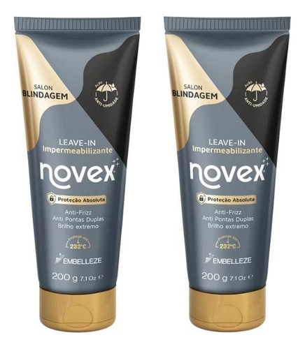 Blindagem Novex 200g Leave-in - Kit Com 2un
