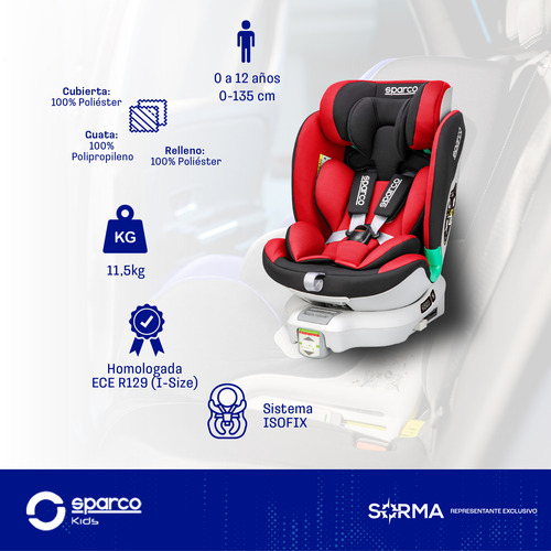 Imagen 2 de 10 de Butaca Base Isofix Rota 360° P/auto Bebe-infantil+pata Apoyo