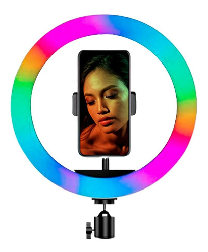 Aro Anillo Luz Led Rgb Multicolor Selfie Foto 30cm