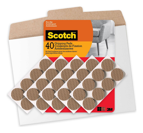 Scotch Mounting Fastening Surface Protection 40 Pads Brown