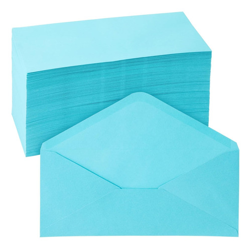 Paquete De 200 10 Sobres De Color Azul A Granel Con Sello En