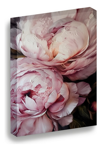 Cuadro Lienzo Canvas Flores Rosa Tipo Oleo Comedor 80*120cm