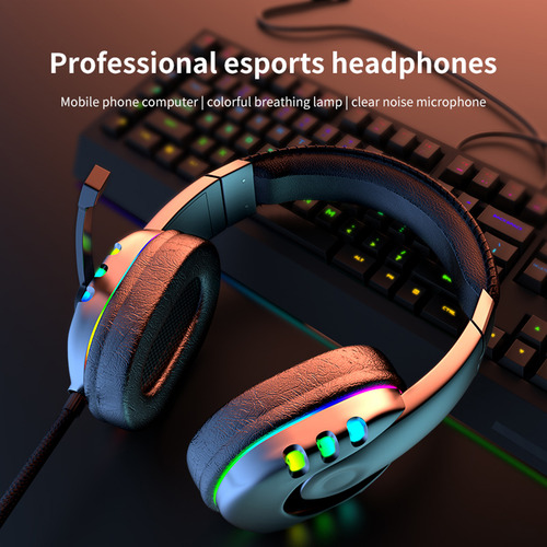 Auriculares Para Juegos Con Cable Ak47 Con Luz Led Y Micrófo