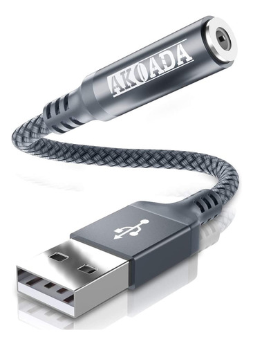 Akoada Adaptador De Usb A Conector De Audio  18 Cm   Adaptad