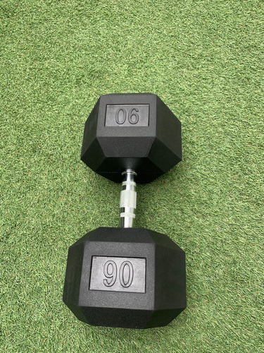 Mancuerna En Forma Hexagonal De 90lbs Para Entrenamiento Gym