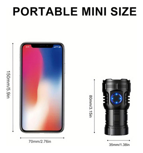 Mini Linterna Led De Alta Potencia De Al Aire Libre Portátil