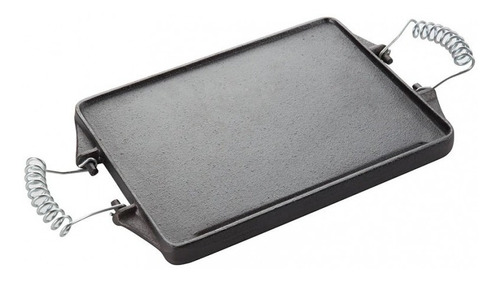 Plancha Churrasquera Reversible 27x21 Cm Hierro Fundido 