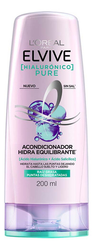 Acondicionador Elvive Loréal Hialurónico Pure X 200 Ml