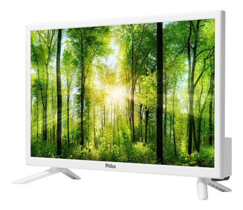 Imagem 2 de 5 de Tv Led 24'' Ptv24n91dfrh Hd Hdmi Usb Branco Philco