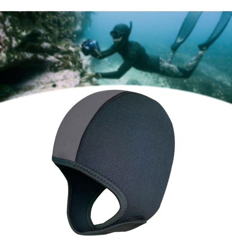 Gorro De Buceo, Gorro De Surf, Gorro De Neopreno Negro Gris