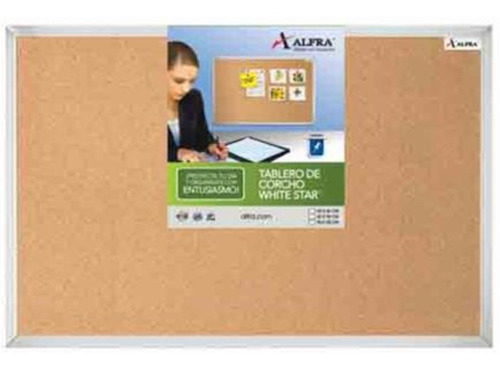 Tablero Alfra Corcho White Star 40x60 Cms 4800 /v