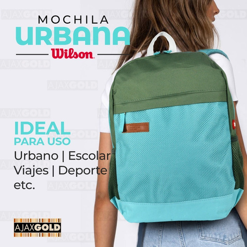 Imagen 2 de 10 de Mochila Wilson Original Reforzada Deportes Gym Impermeable