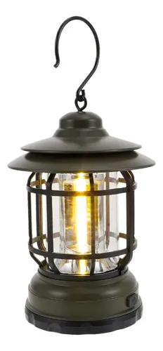 Lampara Farol Portátil Luz Led Recargable Jardin Patio 360