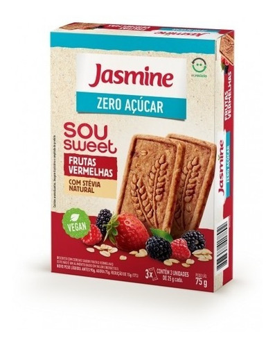 Sou Sweet Frutas Vermelhas Zero 3x25g Jasmine Kit 14 Un