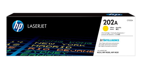 Cartucho De Toner Hp 202a Cf502a Laserjet Original Amarillo