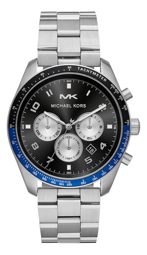 Reloj Hombre Michael Kors Mk8682 Keaton Color de la correa Plateado Color del bisel Plateado Color del fondo Negro