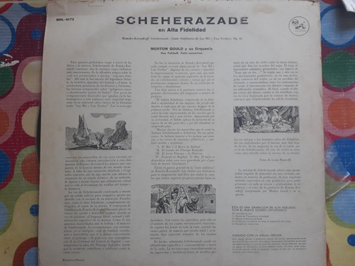 Scheherazade Lp Rimsky Korsakoff Suite Sinfonica De Las Mil (Usado)