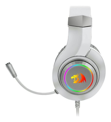 Imagen 3 de 8 de Auriculares Gamer Redragon H260 Hylas Blanco Con Luz Led Rgb