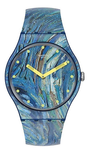 Reloj Swatch By Vicent Van Gogh Swiss Made Unisex Suoz335