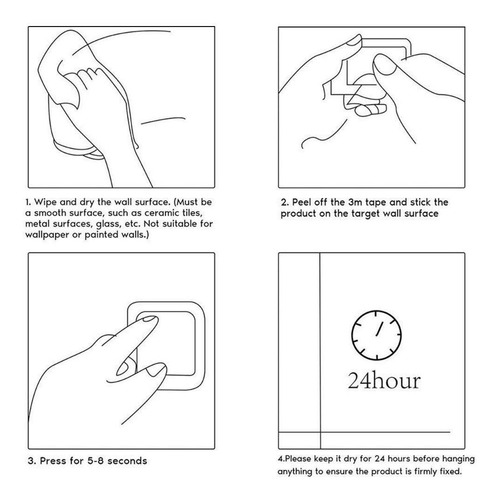 Toallero De Mano/toalla Fuerte, Autoadhesivo, Baño