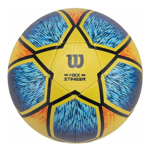 Bola De Futebol De Campo Hex Stinger Star 5 Wilson Cor Azul