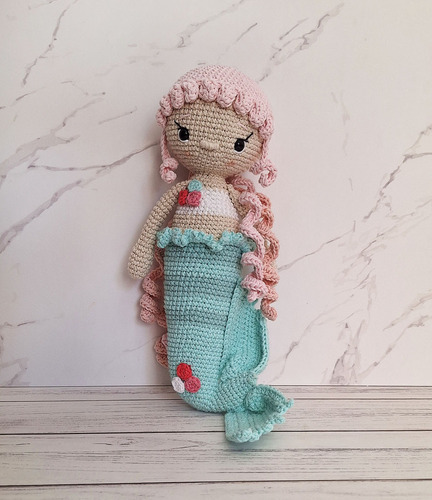 Muñeca Sirena Tejido Al Crochet - Regalo - Amigurumis