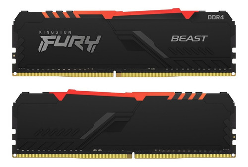 Imagen 5 de 10 de Memoria Ram Ddr4 16gb 3200mhz Kingston Fury Beast Rgb