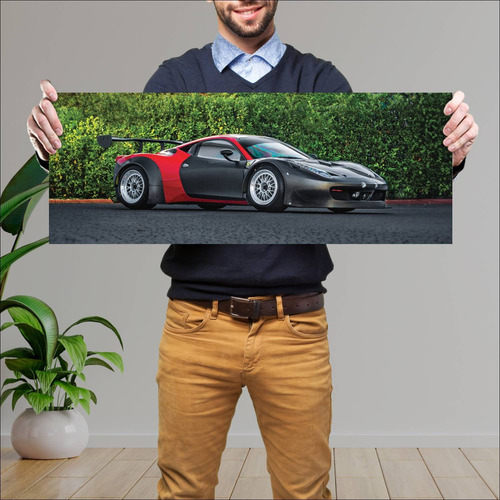 Cuadro 30x80cm Auto 2012 Ferrari 458 Italia Gtd 489