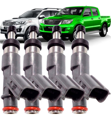 Kit 4 Bicos Injetor Toyota Sw4 Hilux 2.7 16v Flex