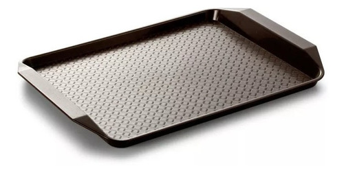 Bandeja Rectangular Plástica Marrón 43x30.2 Cm