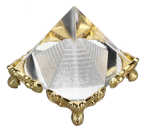 Pirámide Tallada En Cristal Para Meditación Con Prisma Piram