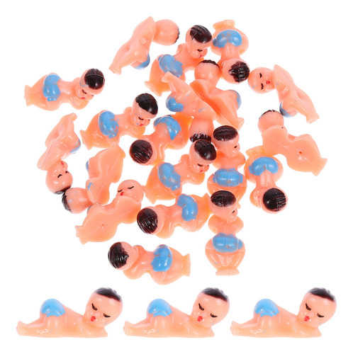 . Adornos Azules En Miniatura Para Bebés Durmiendo, Paquete