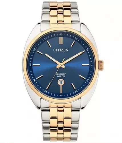 Reloj Citizen Quartz Chrono An816958l Hombre Color de la malla Dorado Color  del bisel Dorado Color del fondo Azul