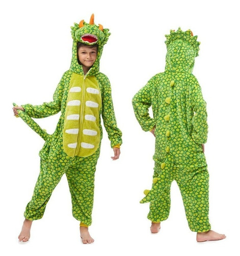 Pijama Enterito Dinosaurio Triceratop Kigurumi Disfraz Ma0