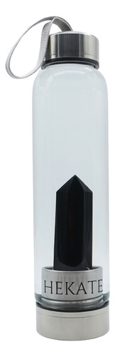 Combo Botella Elixir Cristal + Repuesto Cristales Naturales. Obsidiana