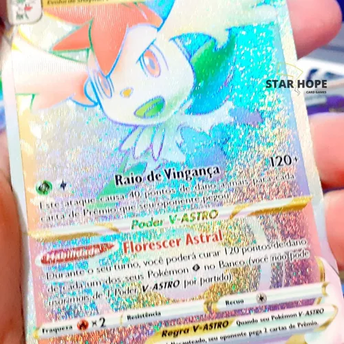 Carta Pokemon Shaymin V Astro Rainbow Astros Cintilantes