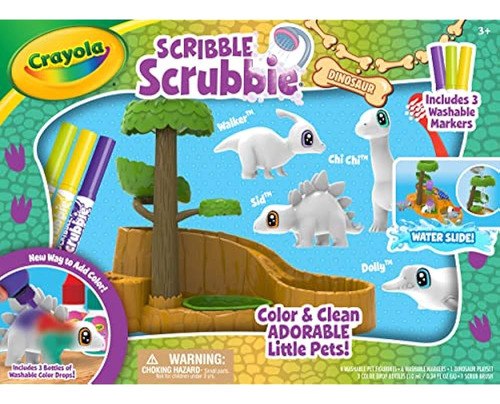 Crayola Scribble Scrubbie Mascotas Tobogán Acuático De Dinos