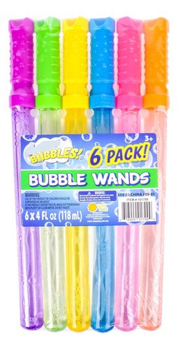 Varitas De Burbujas De 118 Ml (paquete De 6) En Verde,