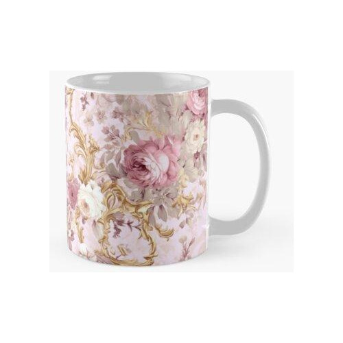 Taza Moderno Elegante Rosa Flores Boho Estampados Florales C