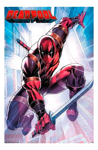 Poster Deadpool Attack Marvel Comics Original