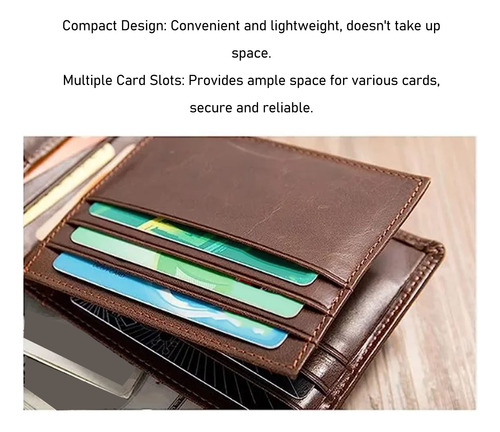 Cartera Para Hombre Lletera Para Hombre Piel Con Rifd