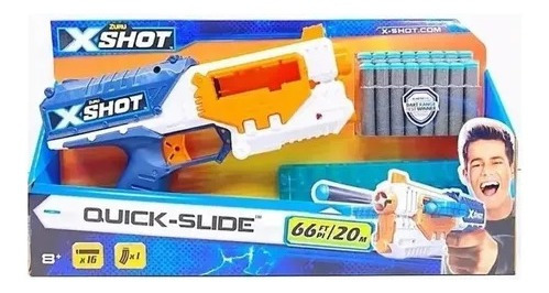 Imagen 3 de 3 de Pistola Lanza Dardos X-shot Quick Slide 16 Dardos Y Cargador