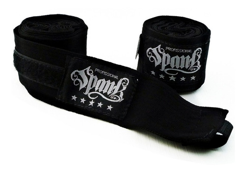 Imagem 7 de 9 de Kit- Muaythai Spank Preto (luva, Caneleira, Bandagem, Bucal)