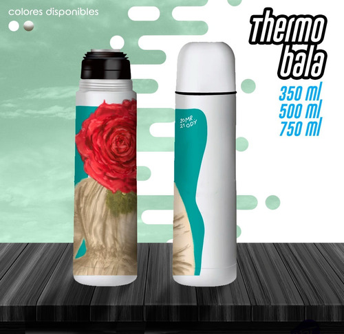 Termo Bala 750 Ml. Ilustrador Ulises Mr.ody Uli-003