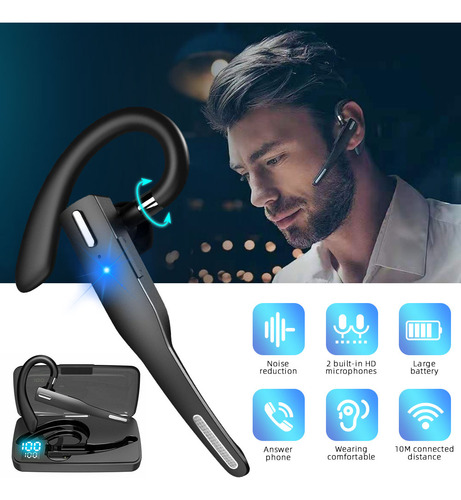 Auriculares Inalámbricos Bluetooth 5.1 Con Micrófono Dual Y